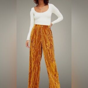 Free People | Runaway Velvet Wide Leg Pants - High Rise - Textured - Pockets
